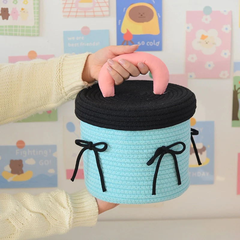 Woven Storage Baskets Living Room Desktop Sundries Storage Baskets Toy Storage Boxes Furniture Decoration Racks