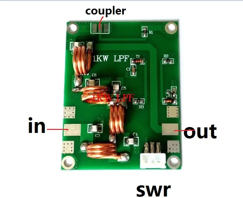 Assembled 0-1KW 88-108MHz Low pass filter coupler LFP for FM transmitter