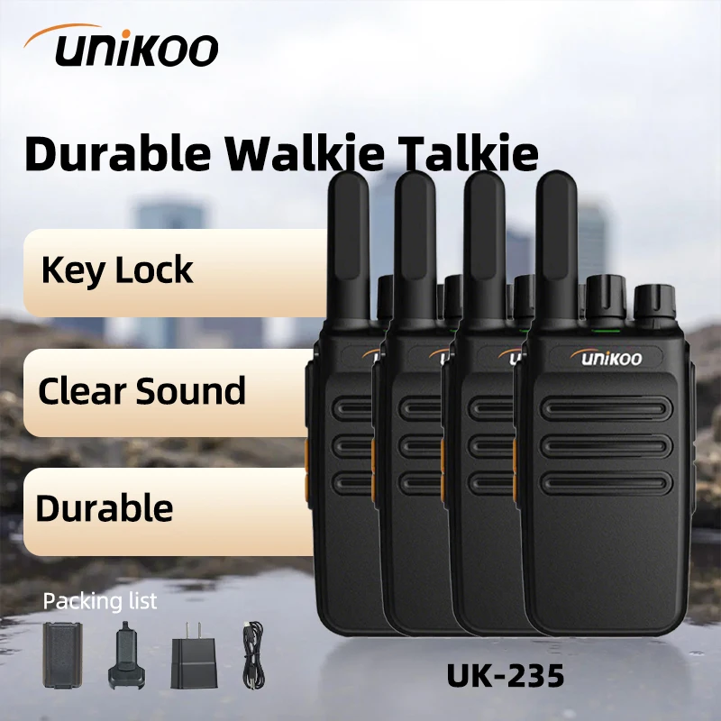 

4 PCS Unikoo UK235 Walkie Talkie Portable Handheld Radio Wireless Set Two Way Radio Station Comunicador Transceiver