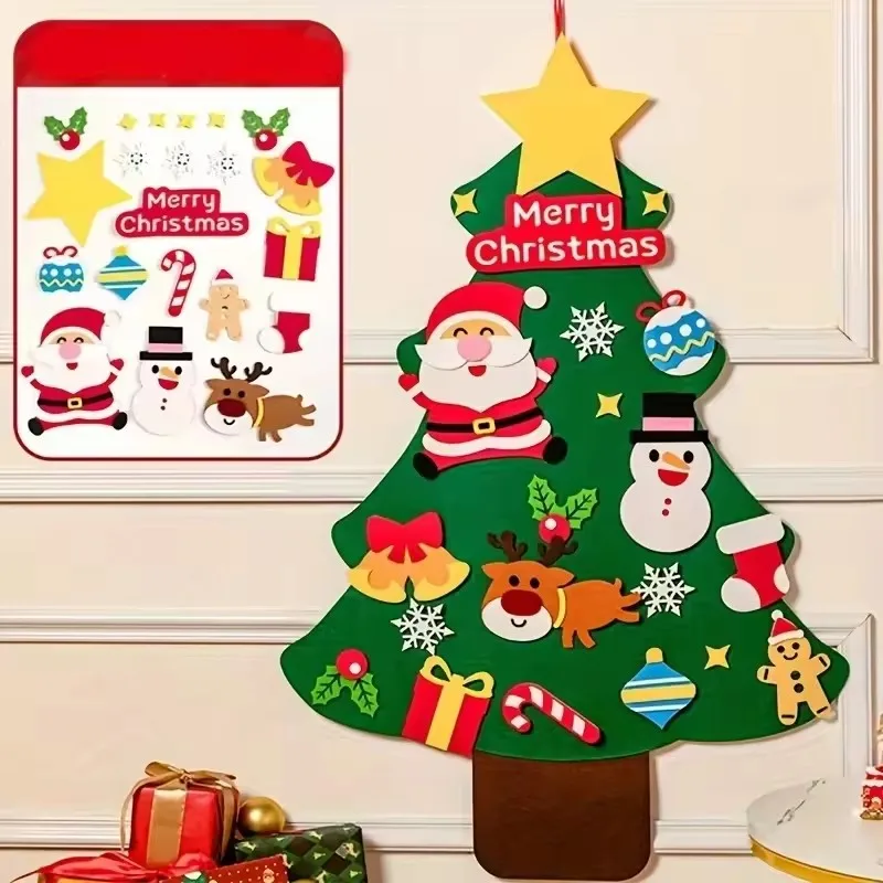 ورأى DIY شجرة عيد الميلاد عيد الميلاد الديكور للمنزل نافيداد 2025 السنة الجديدة عيد الميلاد الحلي سانتا كلوز هدايا عيد الميلاد الاطفال