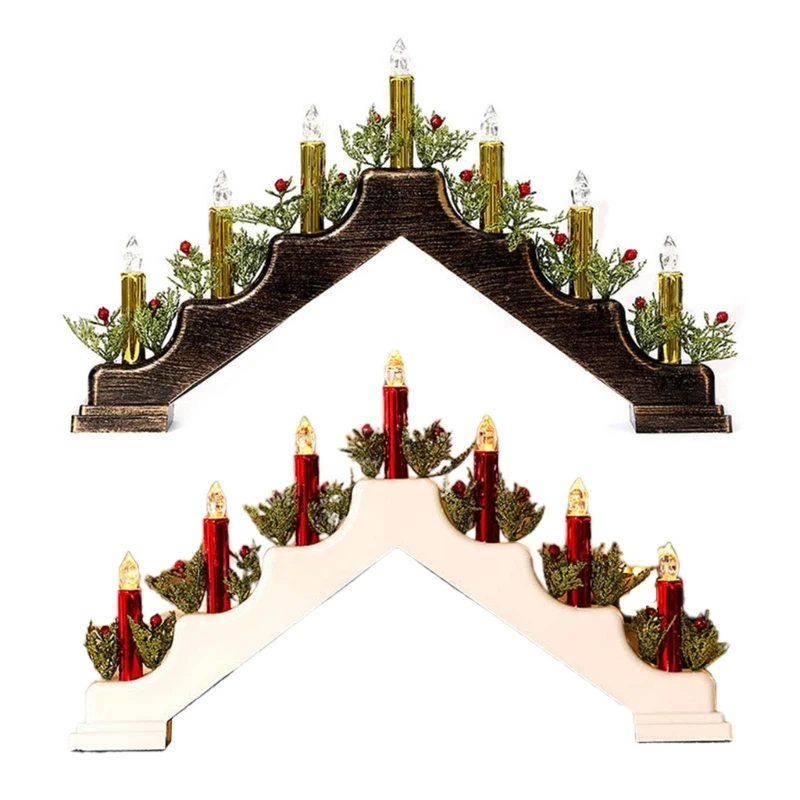 Elegant Christmas Candle  Holder USB/Battery Operated for Festival Home