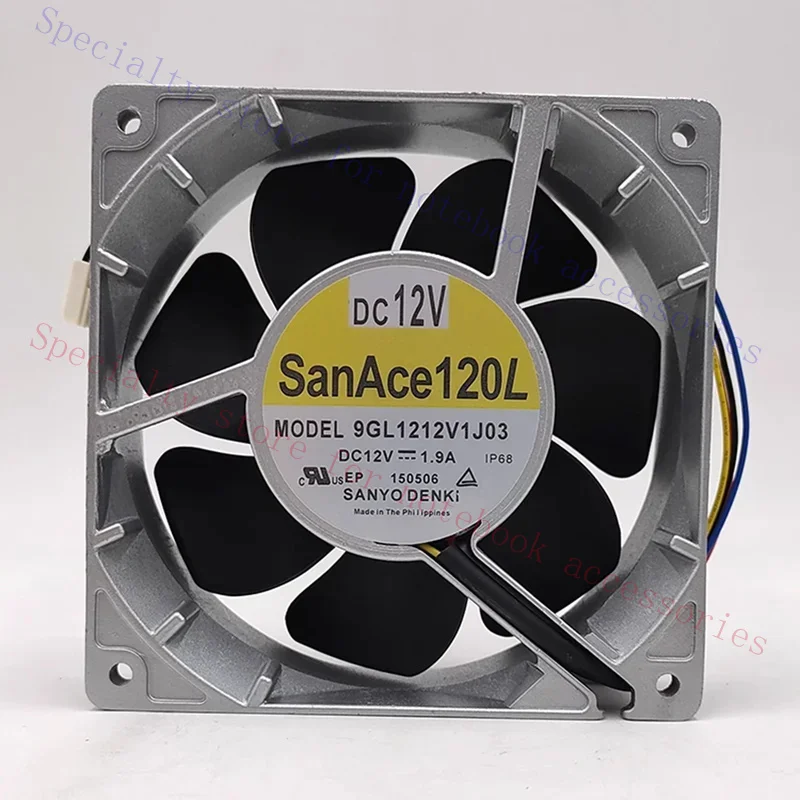 12038 12V 1.9A 9GL1212V1J03 120*120*38MM 120MM Aluminum High Temperature Waterproof Motorcycle Modified Violent Cooling Fan