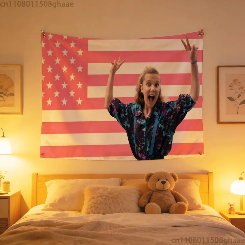 Millie Brown Stranger Flag Dormitory Family Wall Banner Outdoor Activities Atmosphere Tapestry Decor