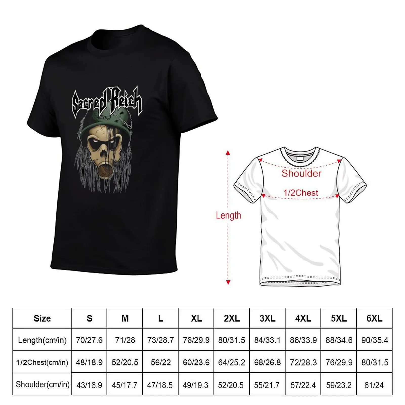 SACRED REICH T-Shirt graphic t shirt vintage hippie clothes black t-shirts for men
