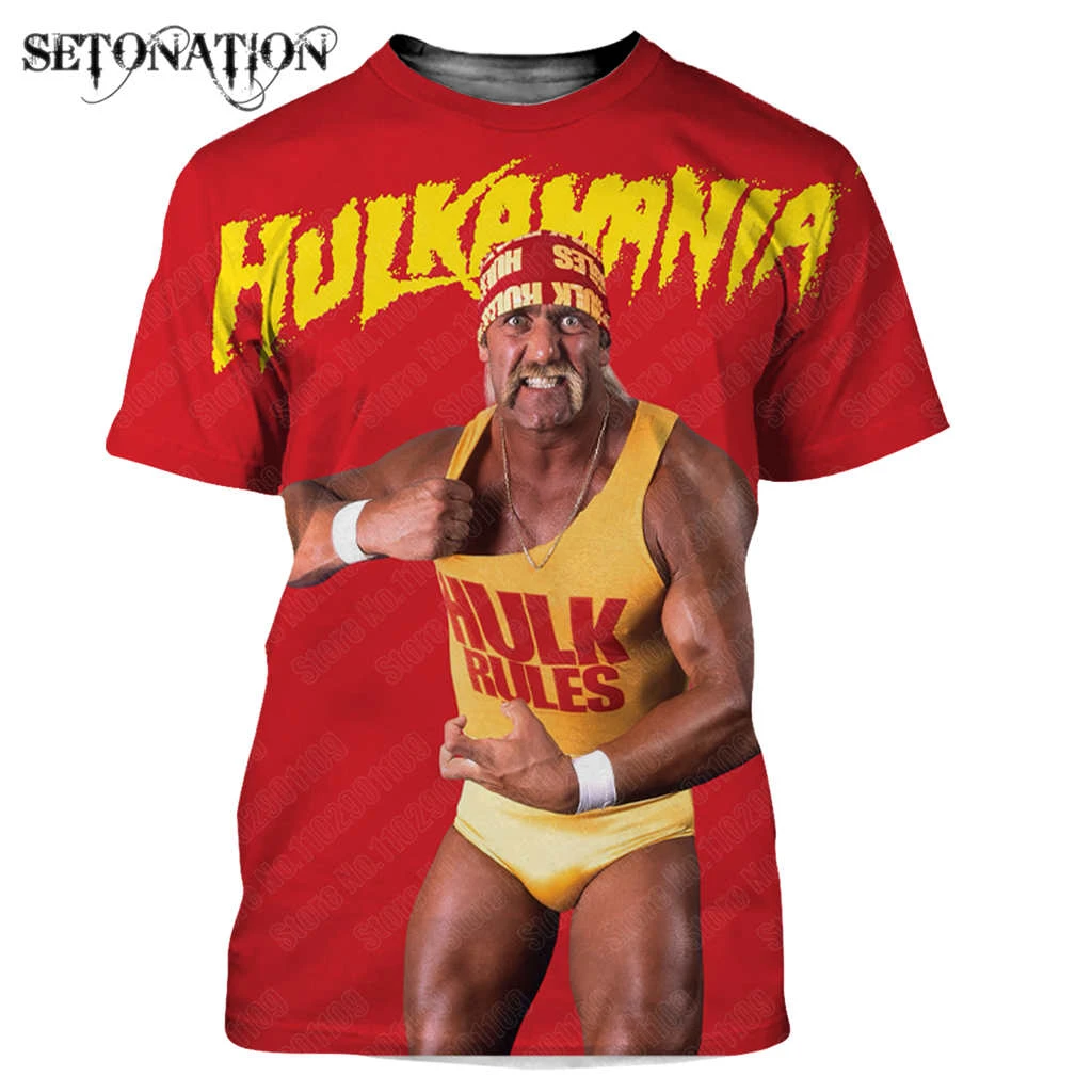 Hulk Hogan Customized Dead Men's and Women's New Fashionable Cool 3D Printed T-shirt Harajuku Style T-shirt Street Wear Summer T