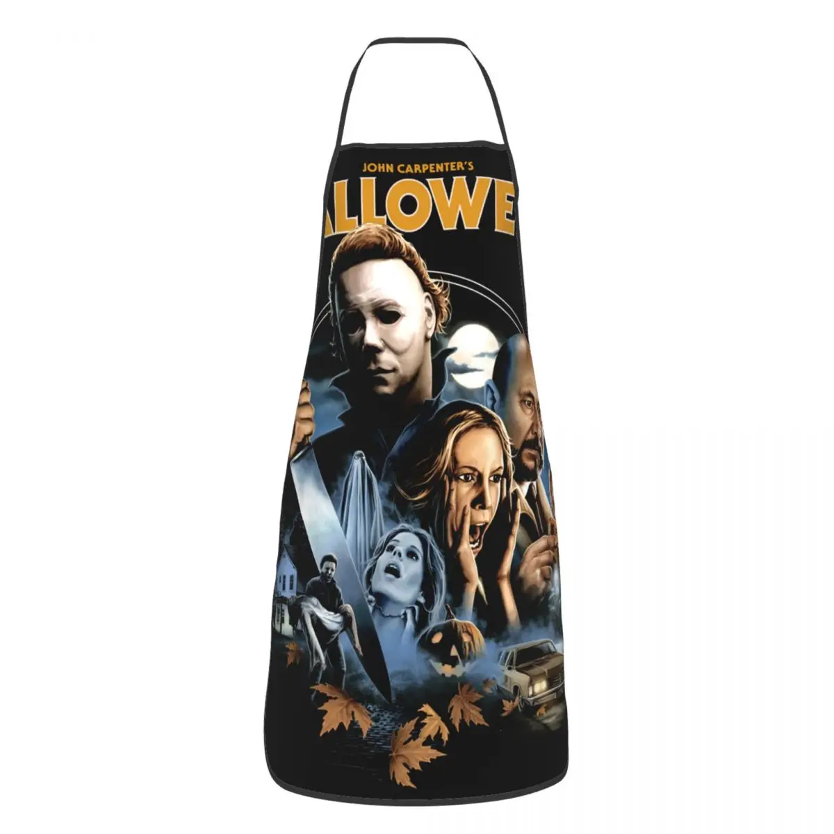 Custom Unisex Halloween Kitchen Chef Cooking Baking Apron Women Men Michael Myers Horror Movie Tablier Cuisine for Painting