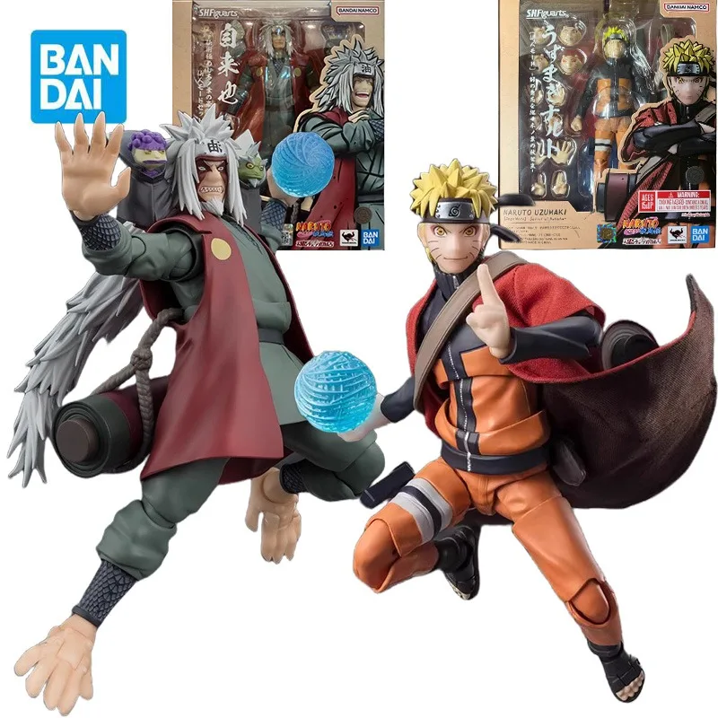 

BANDAI SHF Uzumaki Naruto/Jiraiya Sage Mode Action Figures NARUTO Shippuden Anime Plastic Model Toy for Boys Collection