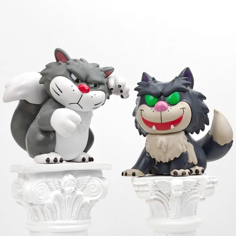 

Disney Cinderella The Aristocats Lucifer Figaro Cat Figure Static Collectible Model of Anime Movie Character Toy Gift for Fans
