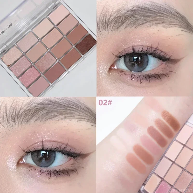 20-farbige koreanische Lidschatten-Palette matte perlmutt farbene niedrige Sättigung lang anhaltende braune rosa Glitzer-Lidschatten-Lidschatten-Make-up-Palette