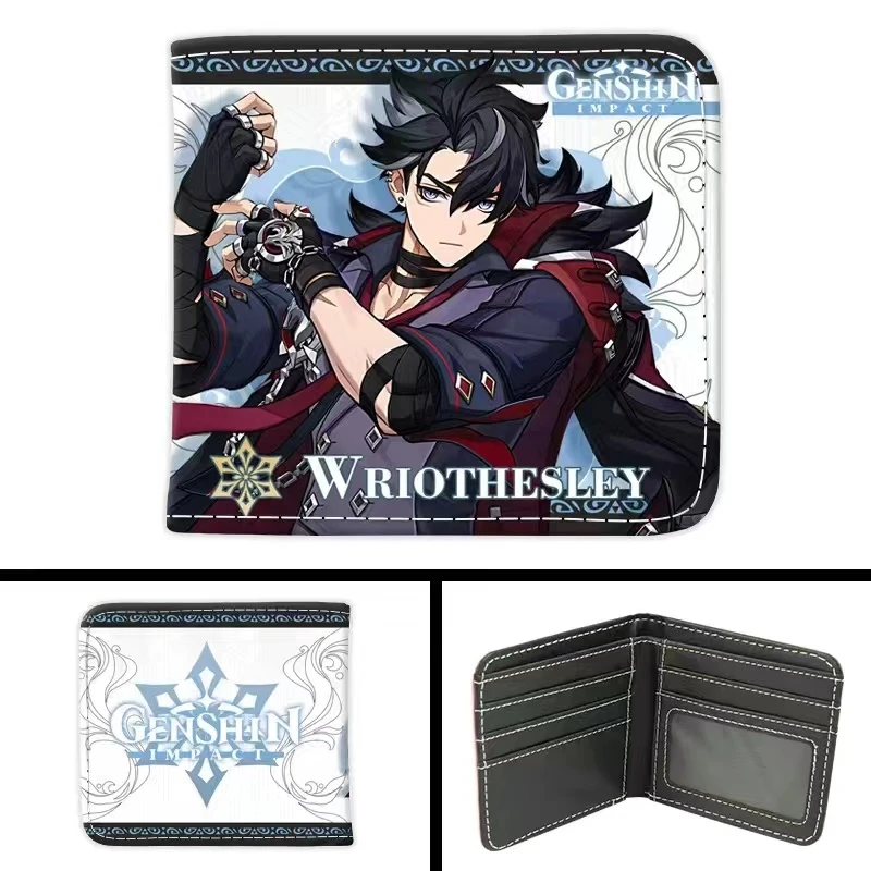 Аниме геншин ударт каэдехара казуха тартаглия Райден шогун кошелек для косплея монета двойного сложения высокий внешний уровень мультфильм
