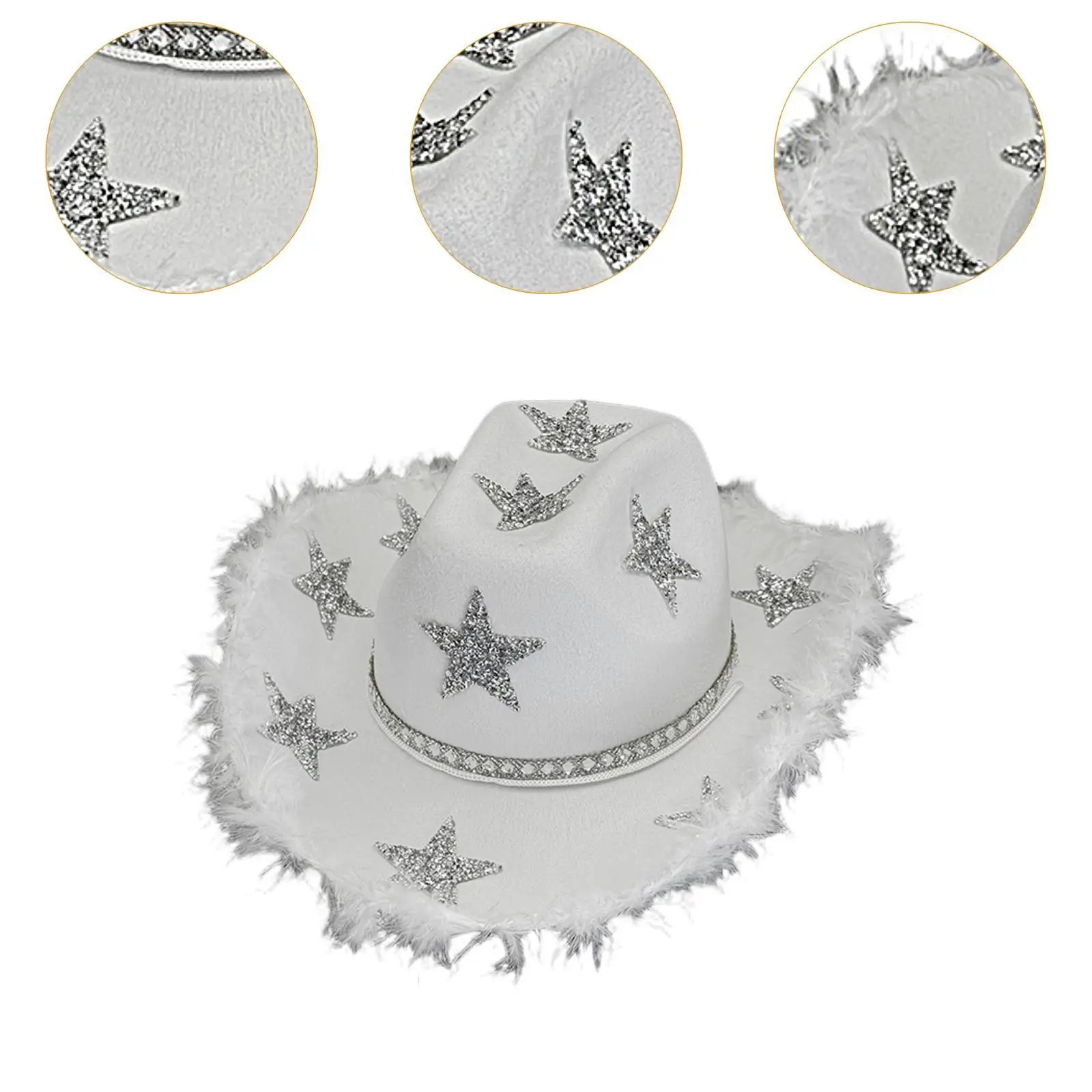 قبعة راعية البقر ذات حافة واسعة، قبعة راعية البقر العصرية لحفلات الهالوين الواحدة