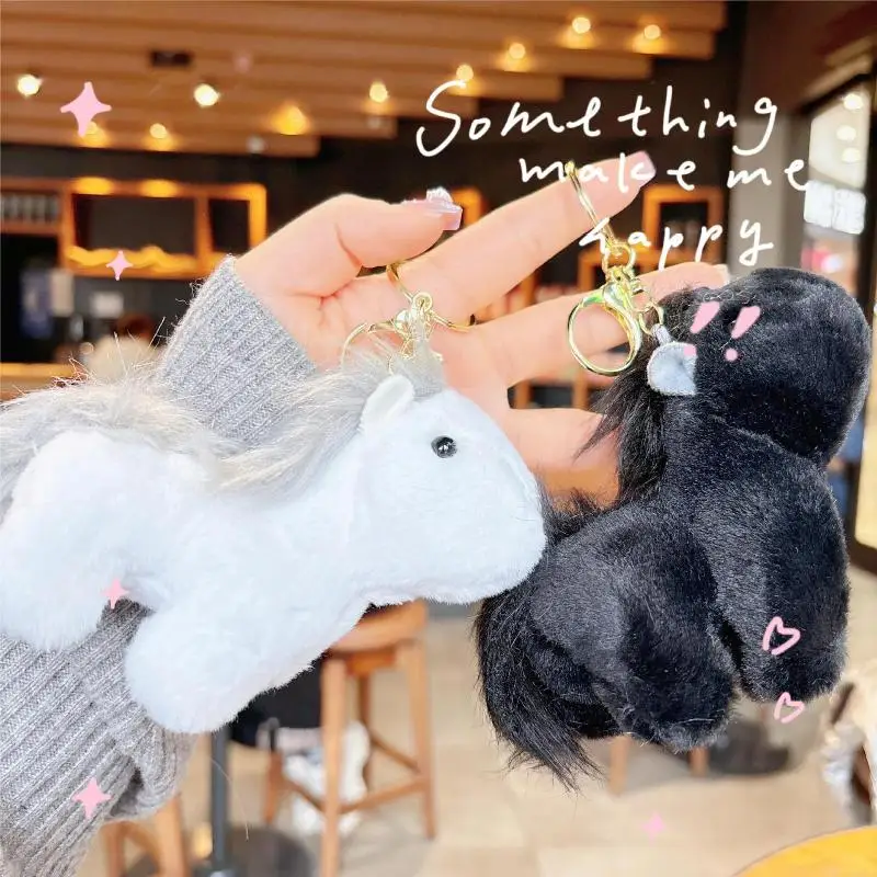 أفخم زودياك الحصان المفاتيح سحر الهدايا لمفتاح وحقائب للنساء حقيبة لطيفة سيارة الحيوان قلادة كيرينغ ديكور هدية