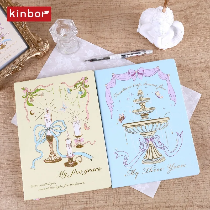 Kinbor A5 Notebook 3/5 Year Plan Journal with Daily Layouts 64g Kinbor Paper Minimalist Diary for Everyday Writing/Note Taking