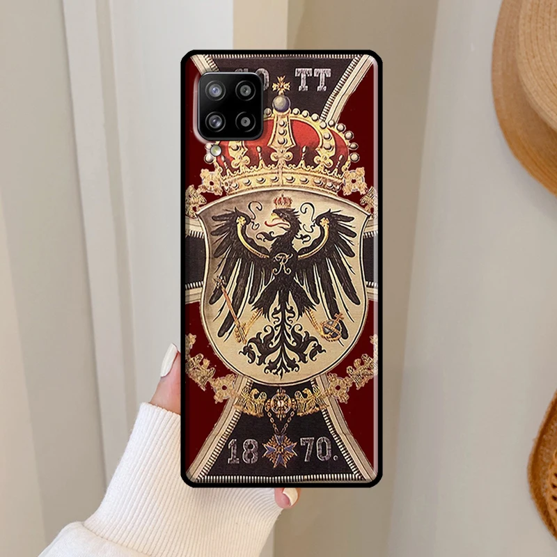 German 1870 Gott mit Uns Iron Cross Case For Samsung Galaxy A14 A34 A54 A53 A33 A13 A73 A51 A71 A50 A12 A22 A32 A52 A72 Coque