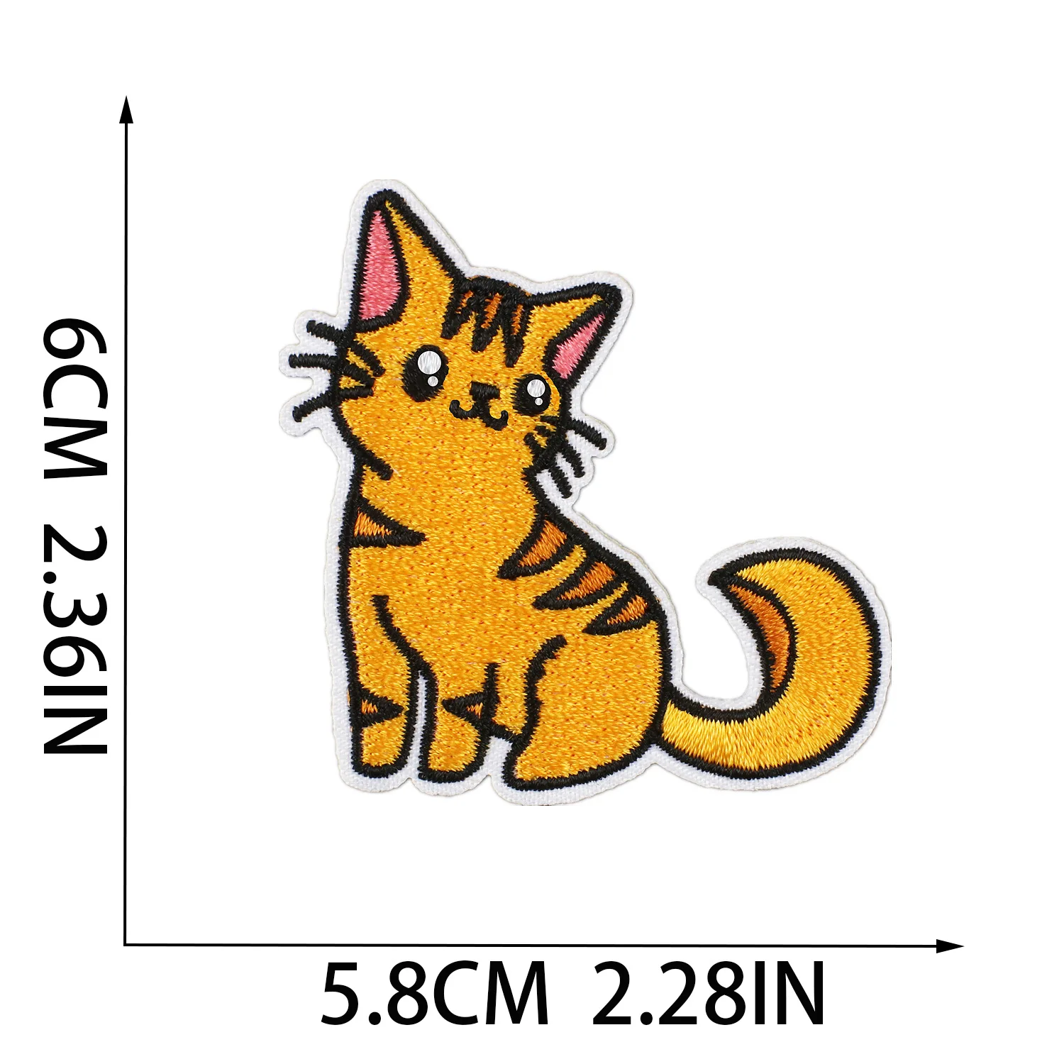 Cartoon cat Embroidered Patches For Clothing Thermoadhesive Cute cat Patches Iron on Patches DIY Jackets Sew Stickers