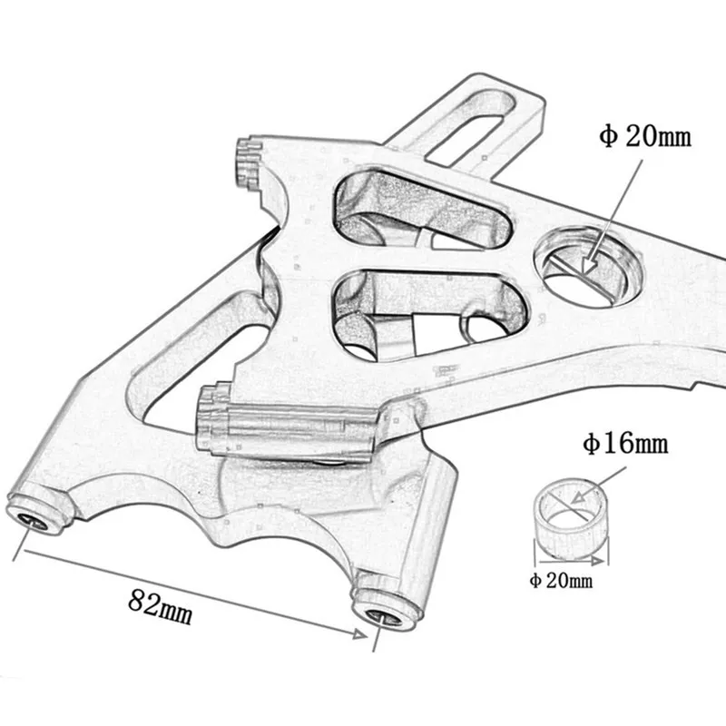 Pinzas de freno trasero para modificación de motocicleta RPM + Kit de soporte adaptador de bomba de freno de disco de 220mm para Yamaha Aerox Jog BWS MBK Nitro