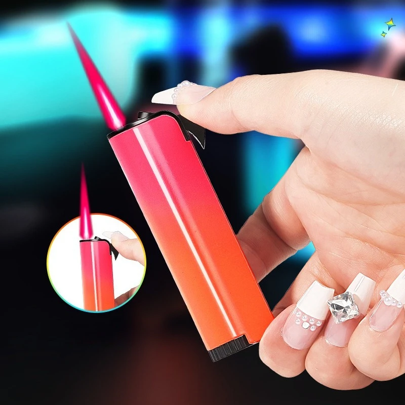 

TikTok Hot Selling Lighter: Compact Metal Windproof Direct-Flush Lighter Cigarette Accessories for Men - Gift