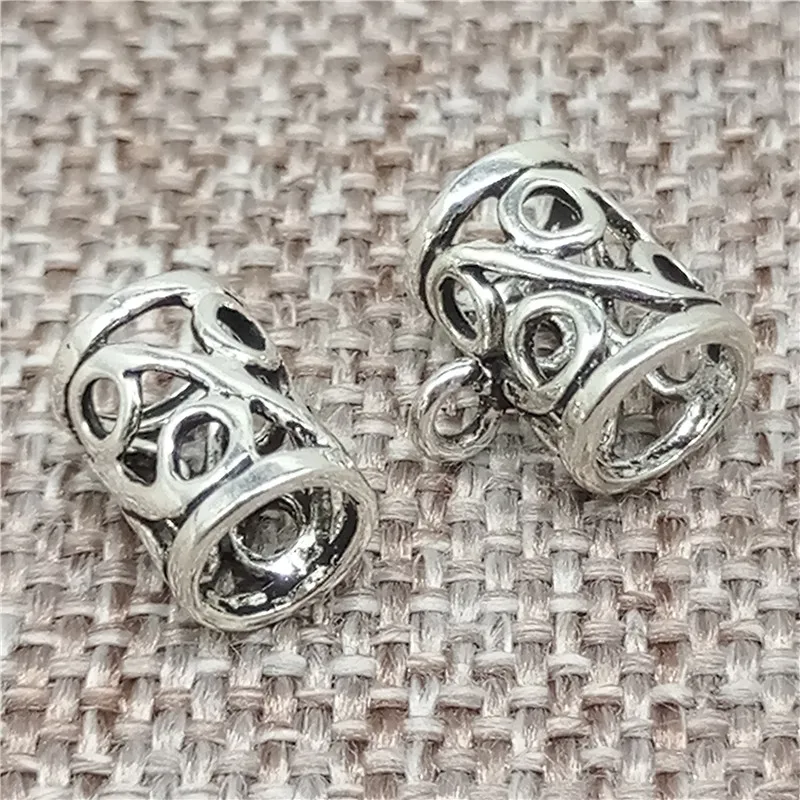 5 Pieces of 925 Sterling Silver Cancer Bail Tube Beads Zodiac Charms for Bracelet Necklace