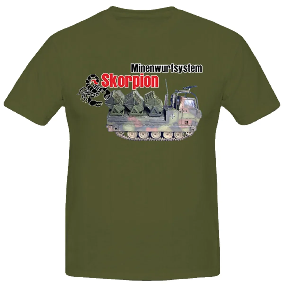 Minenwurfsystem Skorpion Minenwerfer M113 Pionier Panzer T-Shirt. Summer Cotton Short Sleeve O-Neck Mens T Shirt New S-3XL