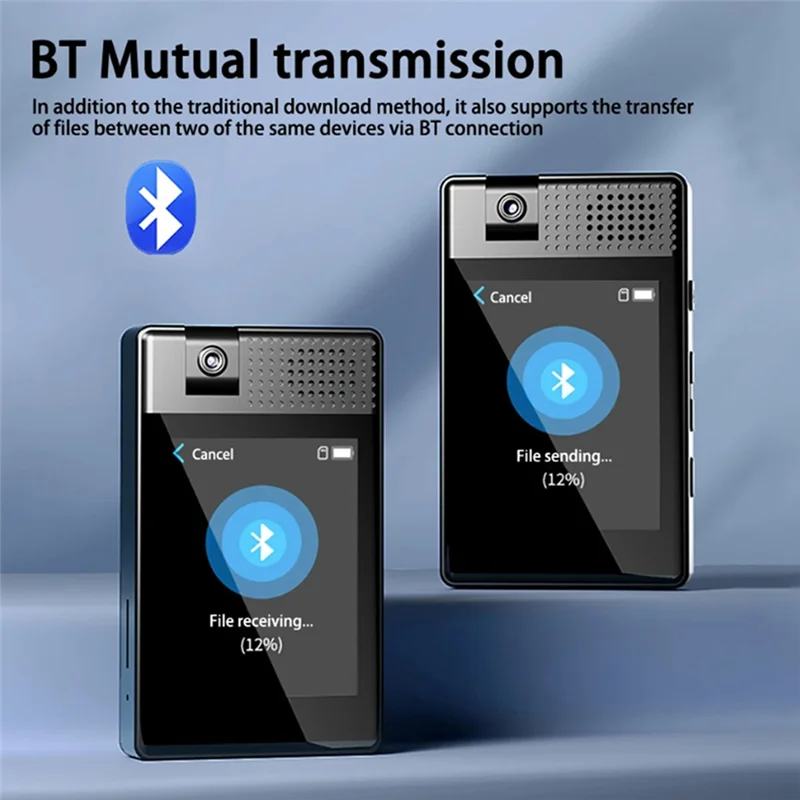 

A79U-Bluetooth 5.3 MP3 Student Music Player Aluminum Alloy Mp5 2.8-Inch Touch Screen HIFI Walkman With FM/E-Book/Pedometer