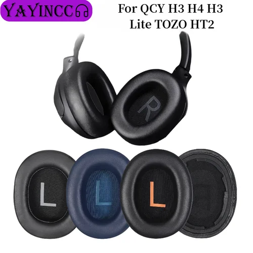 Imagen 1 del producto Almohadillas de proteína de repuesto con hebilla para auriculares QCY H3 H4 H3 Lite TOZO HT2, almohadillas de espuma suave de alta calidad