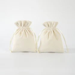10pcs Beige Velvet Jewellry Gift Bags Drawstring Jewelry Necklace Bracelet Earrings Packaging Organizer Pouch for Wedding Party