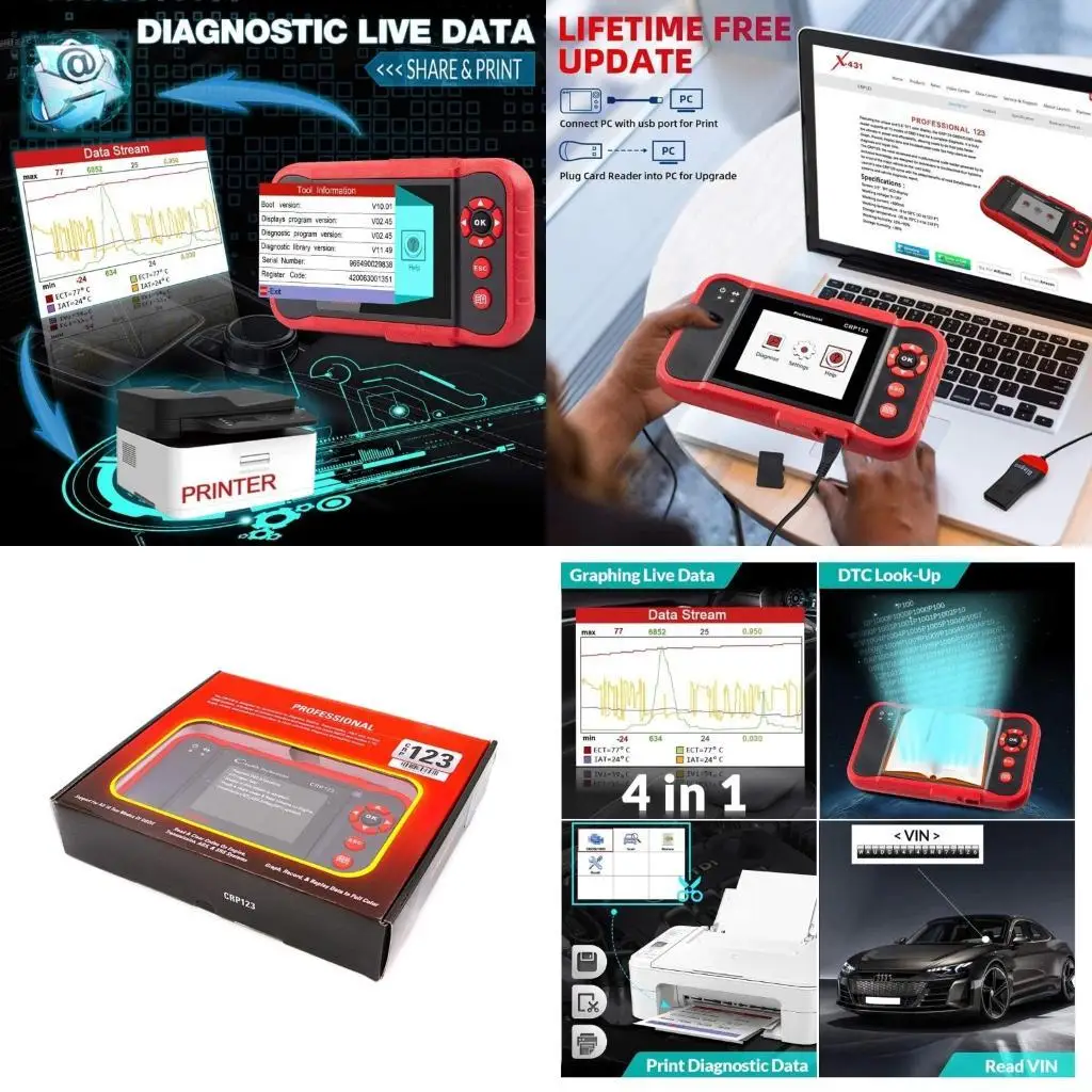 31BC Car Scanner Code Reader for Quick Vehicle Troubleshooting Fault Detection CRP123