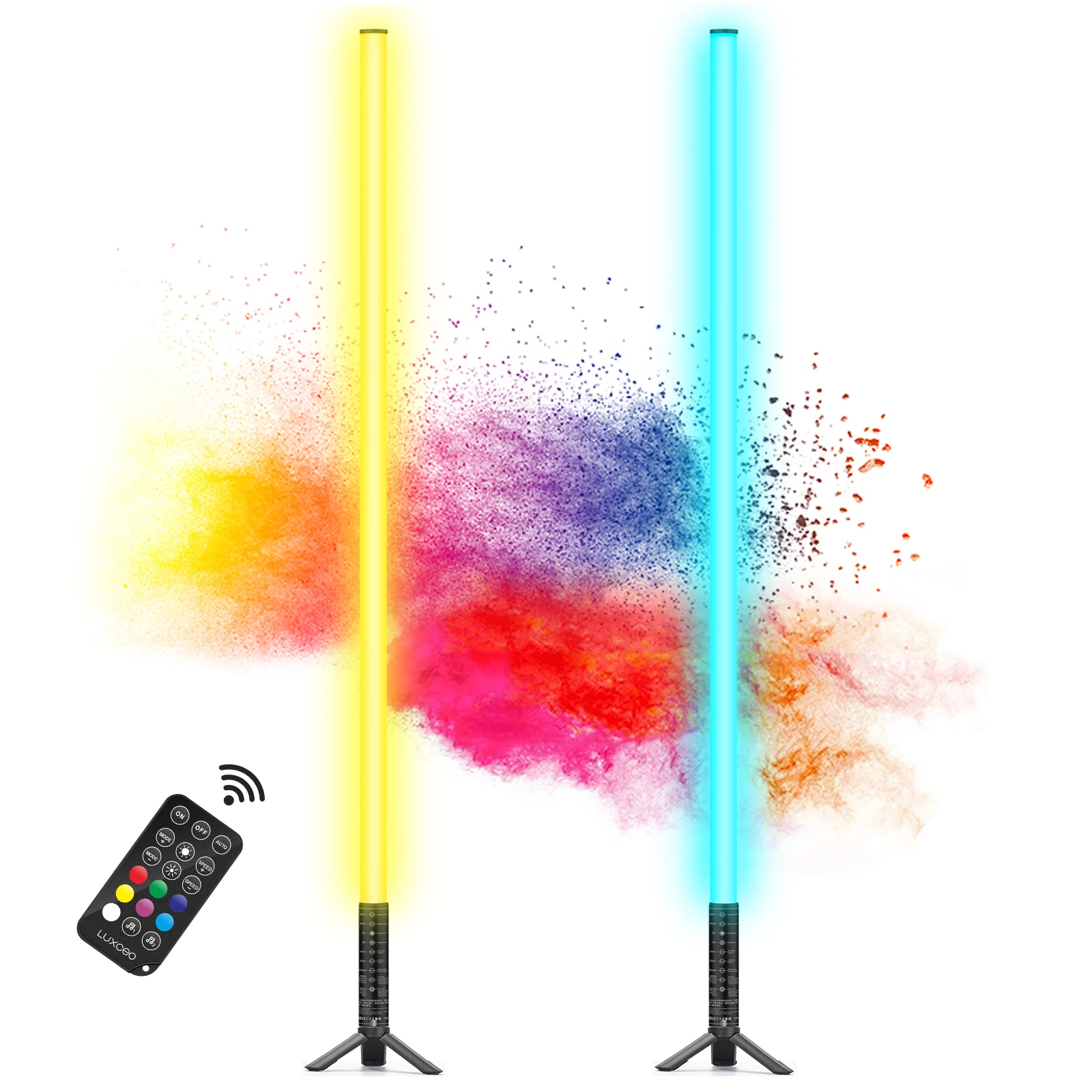 

LUXCEO 120cm 2-piece set light Sticks led Video Photography Light Wand Background Decor Christmas Party Lighting MOOD1A