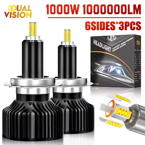 3D 360 H7 LED Car Headlight Bulb Canbus H8 H9 H11 Fog Lights 9006 Hb4 9005 Hb3 9012 Hir2 Led plug and play Auto Lamps 6000K 12V