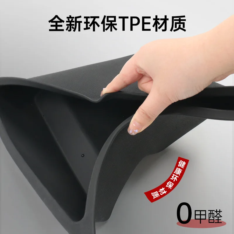 Car Trunk Side Storage Box for Tesla Model 3 2024 Hollow Cover Organizer Flocking Mat Partition Board Stowing Tidying