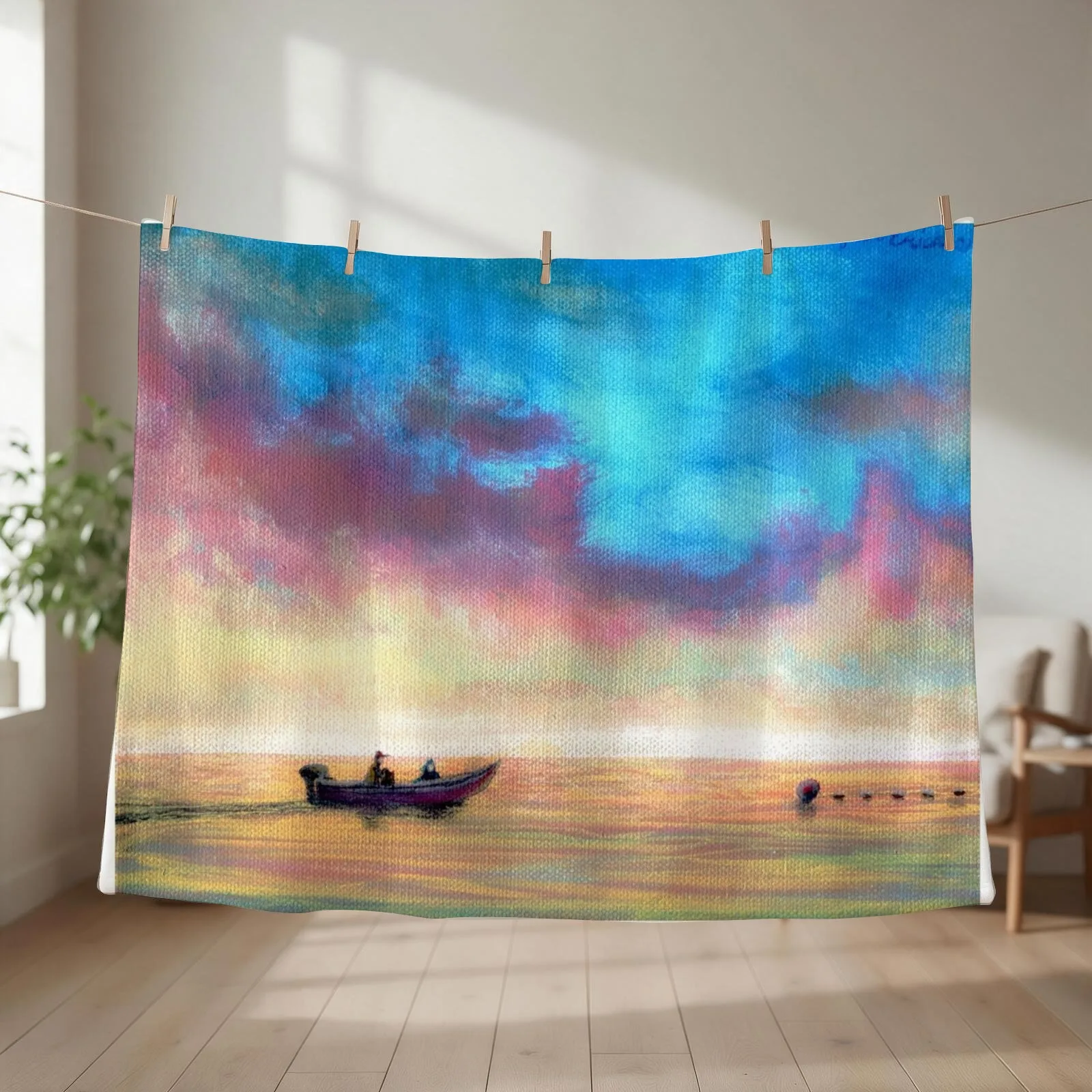 New Checking the Net for Kings with Papa Throw Blanket couch cozy soft plush fuzzy picnic outdoor blanket