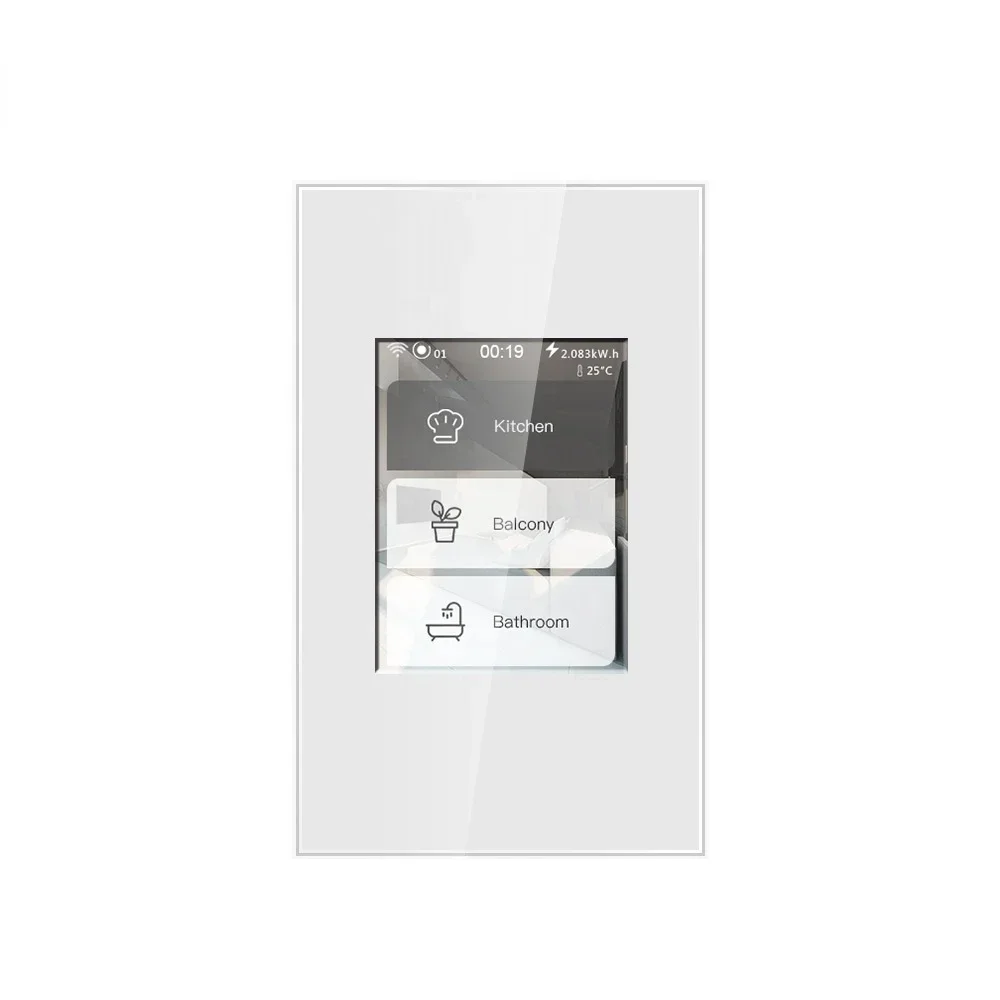 Hot sales L8 switch 5 model in 1 smart wifi switch LCD touch screen hotel home use 1/2/3gang smart home switch never offline