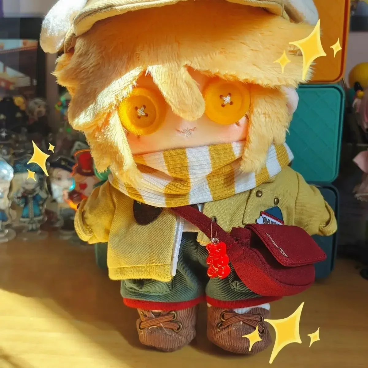Anime Identity V Victor Grantz Postman Game Cosplay Plush Stuffed Cotton Body Doll Cosplay Dress Up Toys 20CM Plushie Xmas Gift