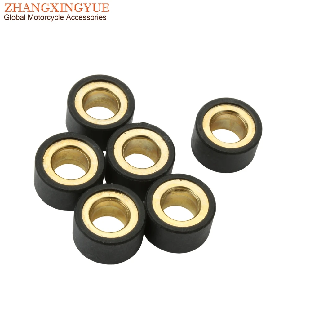 6PC Variator Roller 9g 13g 14g Weights 20x12mm For Yamaha Cygnus R Majesty X-City X-Max Versity BWS Zuma YW 125cc 52S-E7632-00