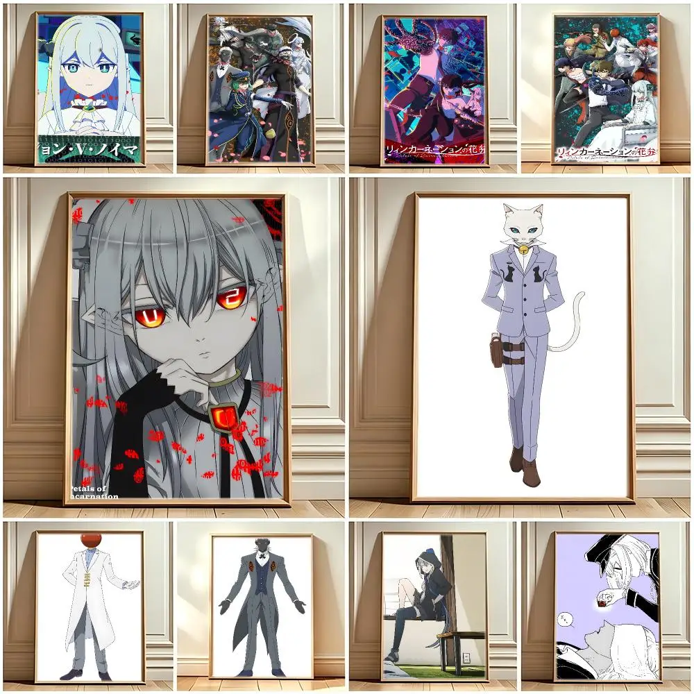 Japanese Anime P-Petals of Reincarnation Poster Print Painting Home Decor for Bedroom Living Room Hallway