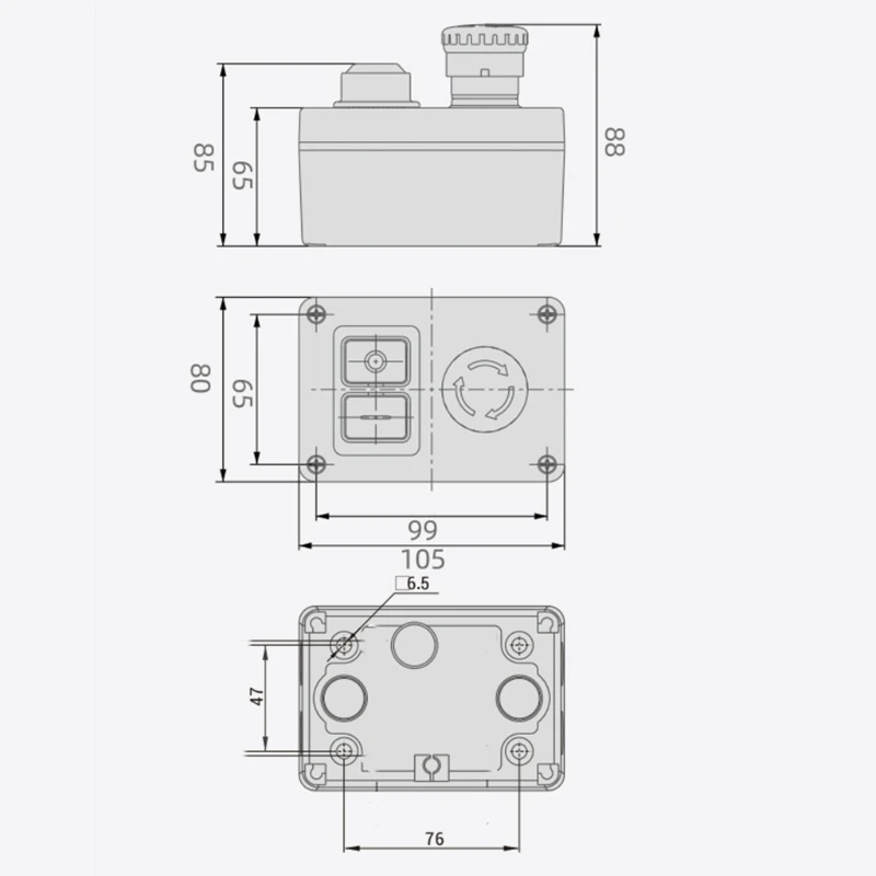 Industrial Emergencies Stop Switches with overloading Protections 250V 16A Electric Tool Emergency Shutoff Switches ABS