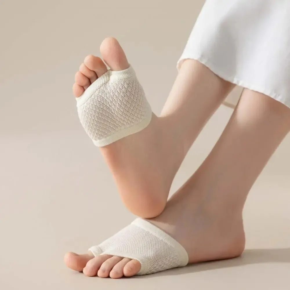 Calcetines suaves duraderos para el antepié, calcetines elásticos con media palma, calcetines de medio pie para hombres