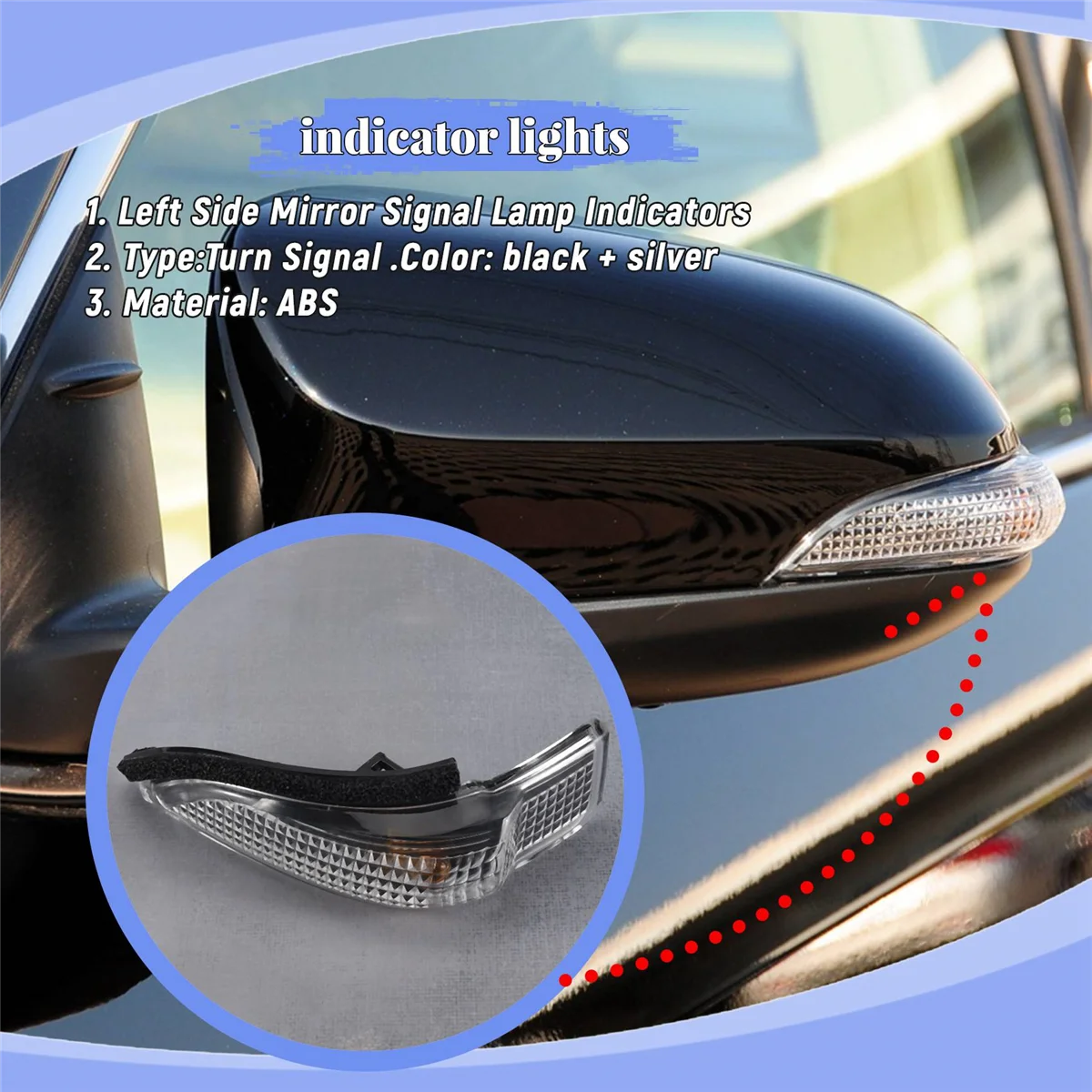 Luz de señal de giro para espejo retrovisor, lámpara de parpadeo para Toyota Corolla Camry Yaris Prius C Avalon para Scion Im Venza izquierda 81740-52050