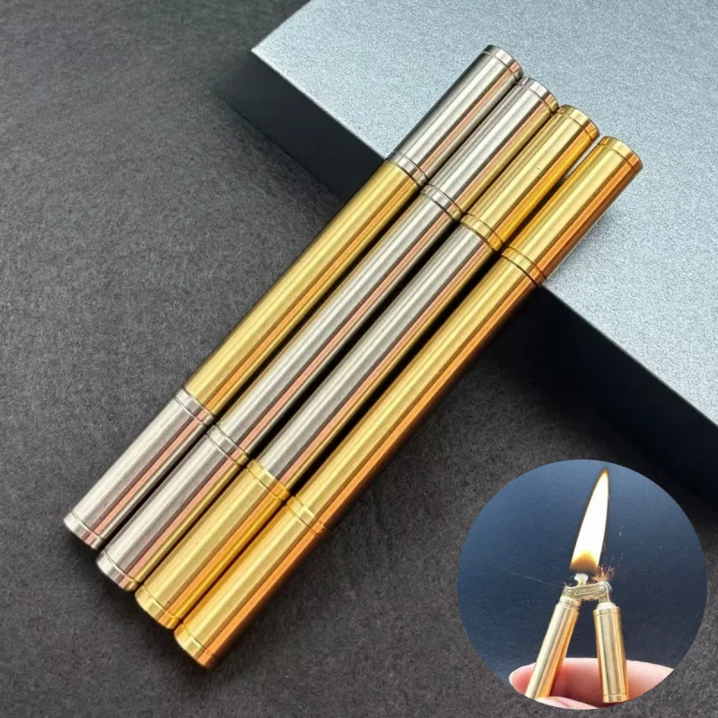 The Second Generation Nunchaku Fuel Oil Lighter Cylindrical Creative Plate Dragon Stick Small Portable Outdoor Ignition Tool