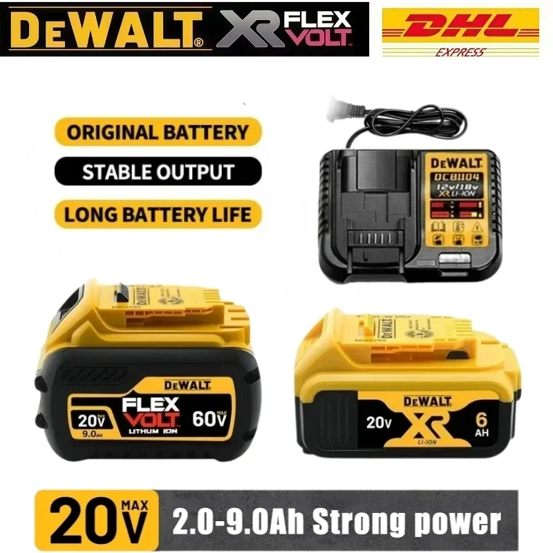 100% Original Dewalt 20V/60V 9.0Ah Power Tool Battery DCB206 DCB205 DCB200 DCF887 DCG405 DCD791 DCF922 DCF850 DCD805 Tool Batter