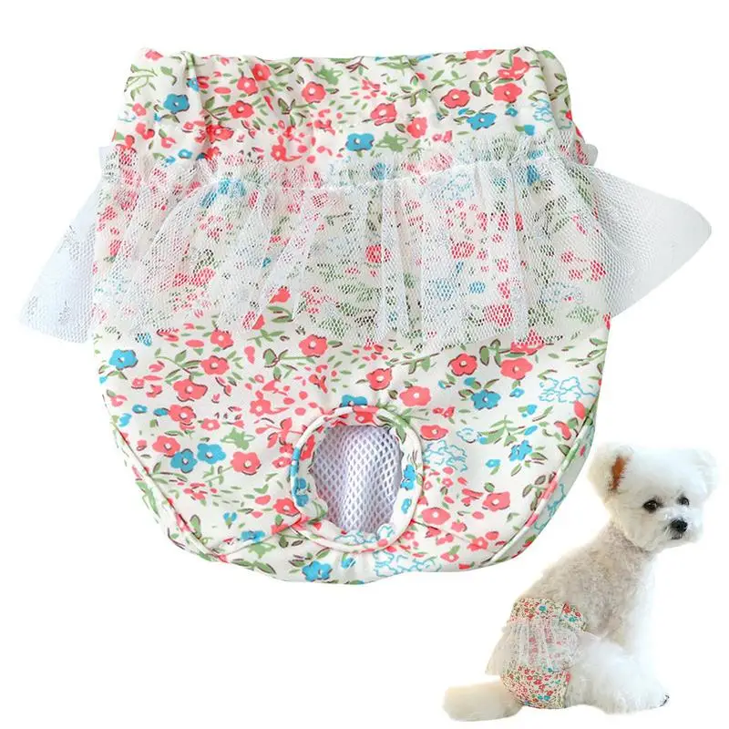 Pet Briefs Pants Wraps Diapers For Heat Cycle Reusable Washable Physiological Shorts For Small Dogs Puppies Female Pet