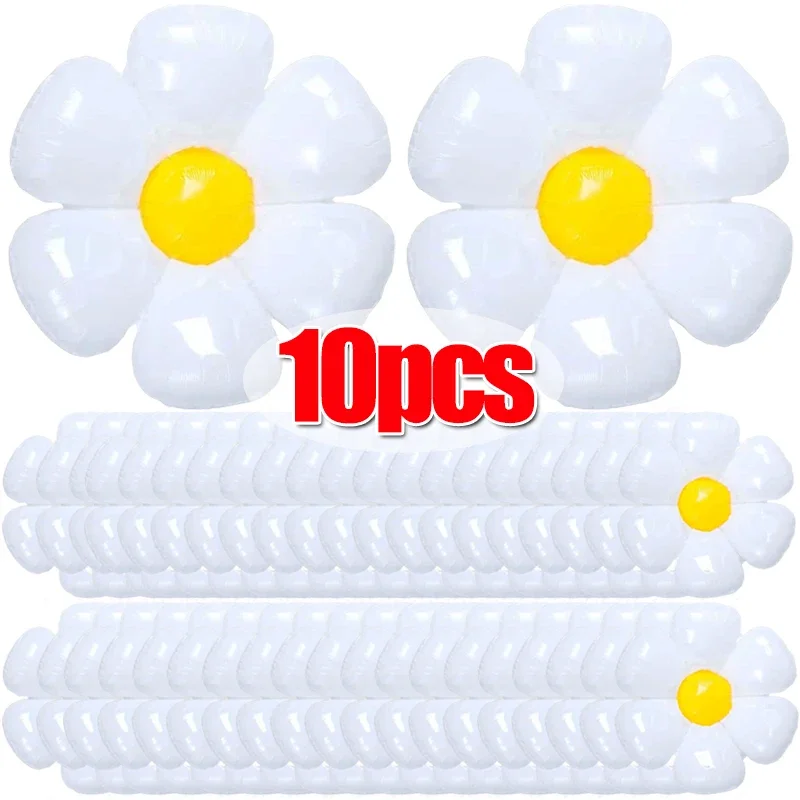 

10/1Pcs Mini White Daisy Flower Foil Balloons for Kids Birthday Party Supplies Baby Shower Wedding Decoration Photo Props Globos
