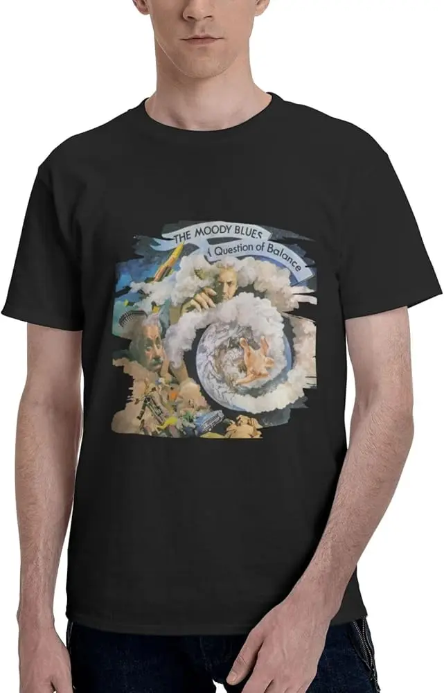 The Moody Blues A Question of Balance Male Casual Music Tour  Men's Rock  Anime Graphic T-shirts for Men Clothing Women Tees