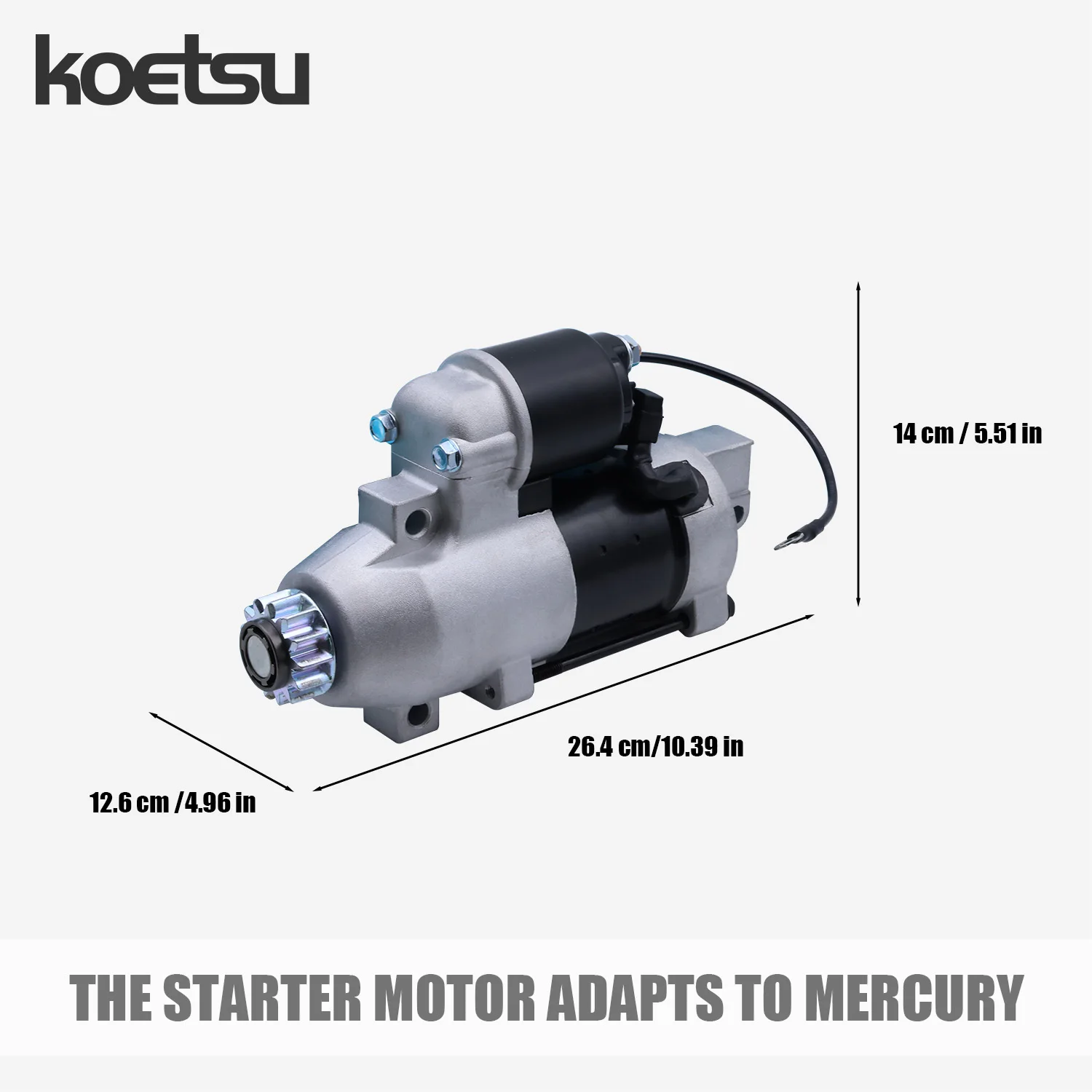 محرك بداية KOETSU - مناسب لمحركات المروحة الخارجية ميركوري (6-250 حصان، ثنائي الأشواط رباعي الأشواط) #3