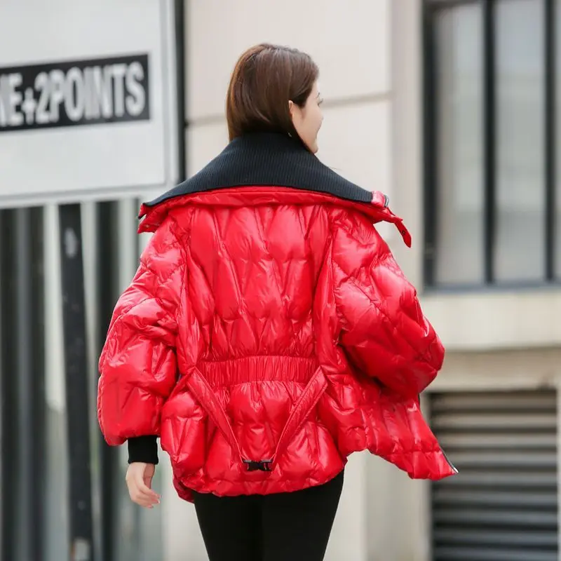 Abrigo de moda y personalizado de longitud media, nueva chaqueta de plumón elegante y de gama alta, abrigo cálido con capucha gruesa, abrigo de invierno