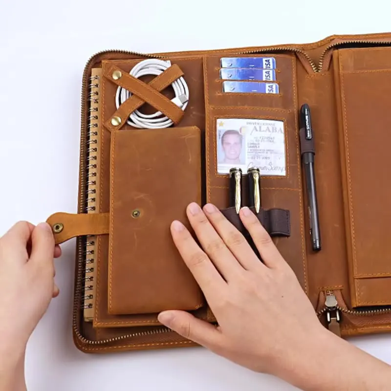 Suitable for Apple Pro10.5Ipad Genuine Leather Cosmetics Bag Hand Tablet Bag iPad 9.7inch Protective Cover