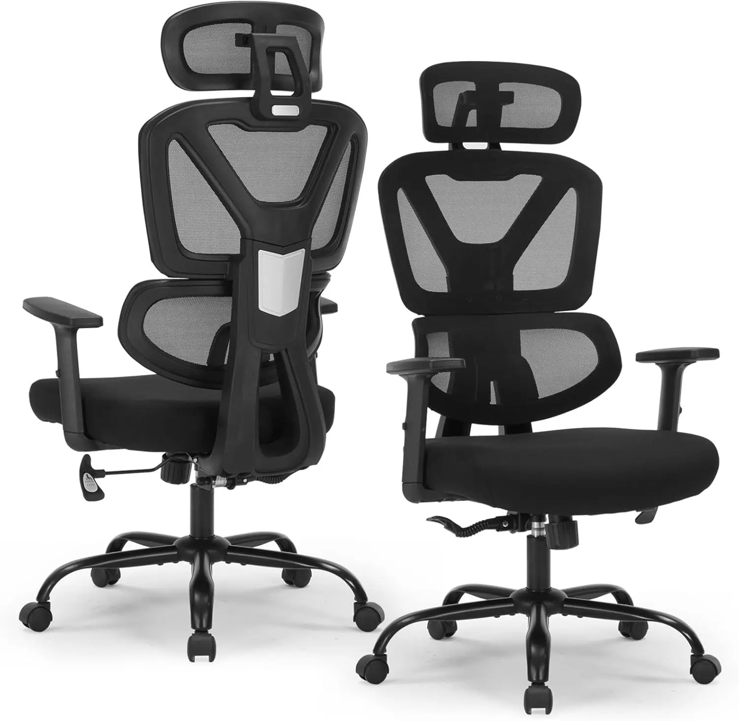 Adjustable Ergonomic Office Chair with Lumbar Support, High Back Mesh Design, and 350lb Capacity for Home and Office Use