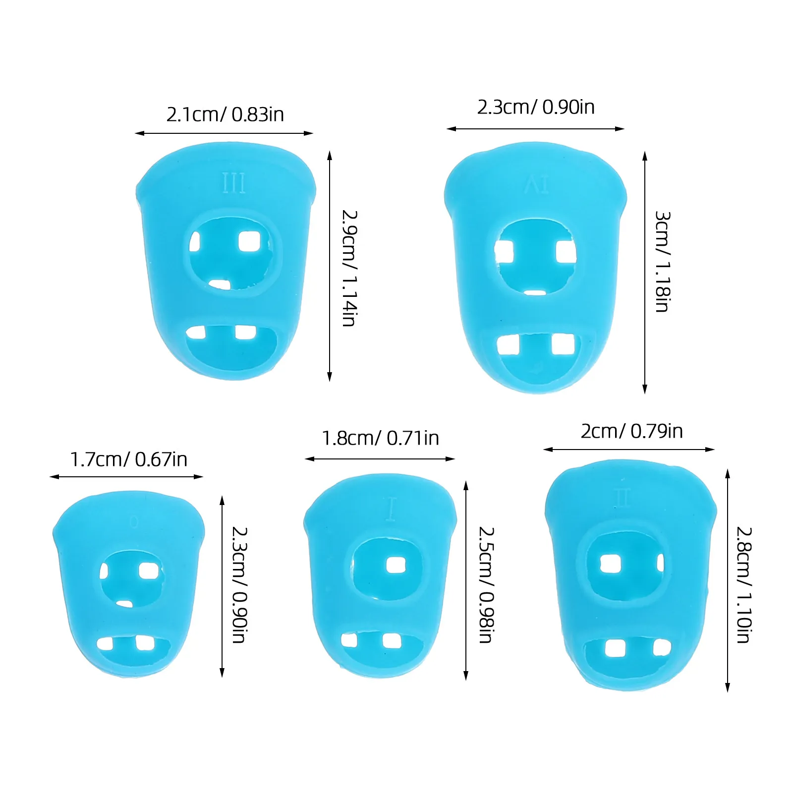 20Pcs Silicone Finger Guards Guitar Fingertip Protectors for Beginners Professionals Elastic Breathable Guitar Finger Sleeves