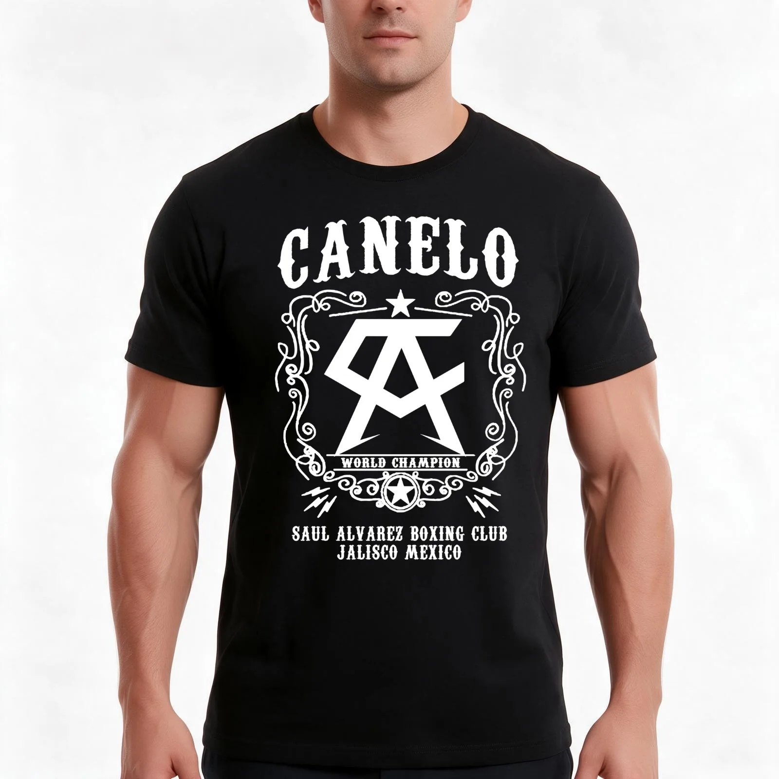 Canelo T-Shirt, Summer Casual Cotton Tee, Oversized Streetwear Tops, Vintage Graphic Print, Loose Fit Short Sleeve, 100% Cotton