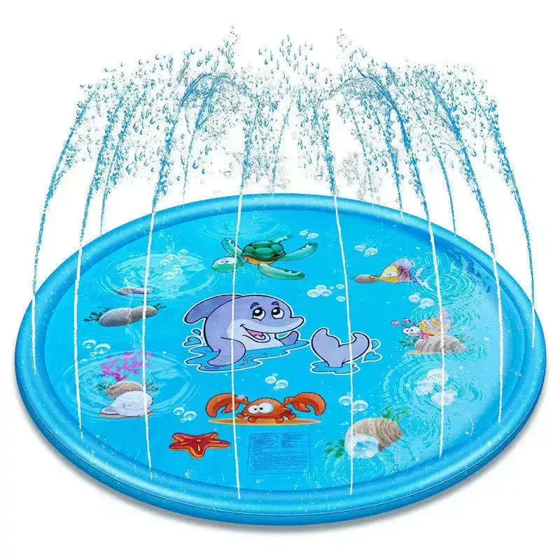 Pet Toy Dog Toys Play Spray Mat Beach Inflatable Water Sprinkler Pad Outdoor Game Toy Lawn Swimming Pool Mat 100cm